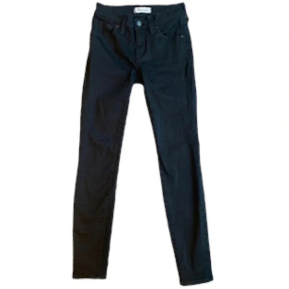 Madewell Black 8" Skinny Crop Jean in Carbondale Size 24 - Picture 2 of 8
